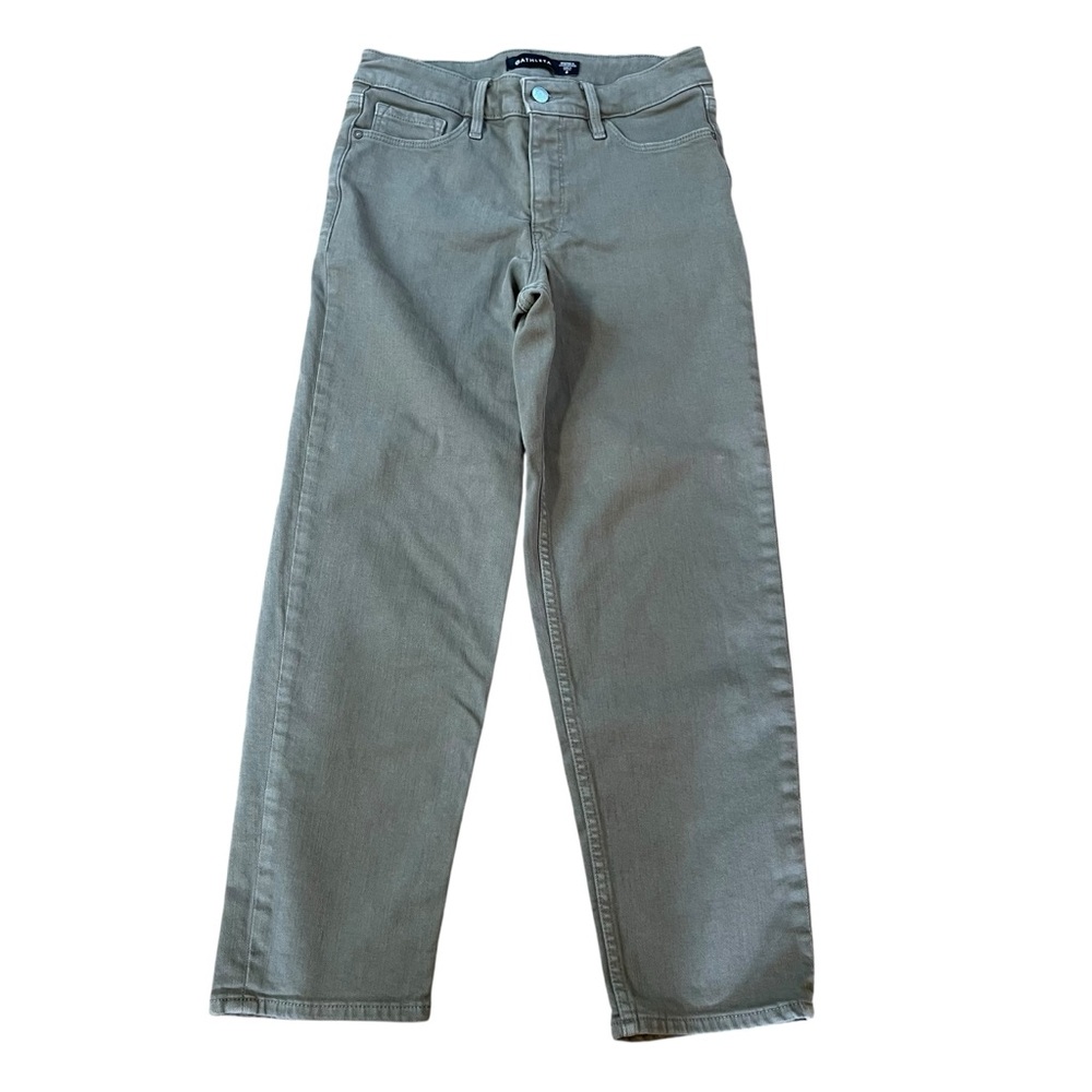 Athleta Army Green Cropped Jeans.  Size 6